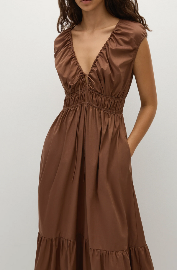 Hedda Maxi Dress - Chestnut Brown