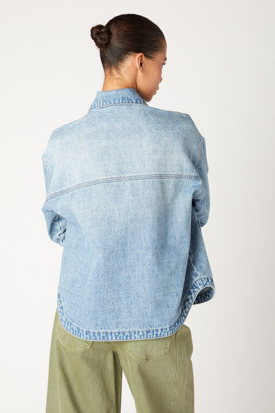 Together Again Shacket - Medium Indigo