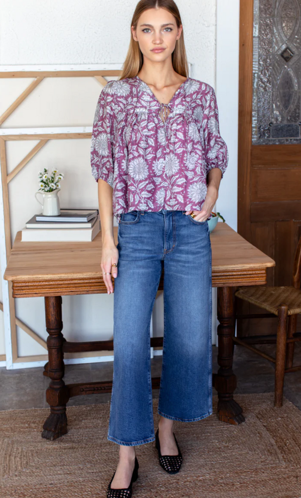 Puff Isla Top - Arles Purple