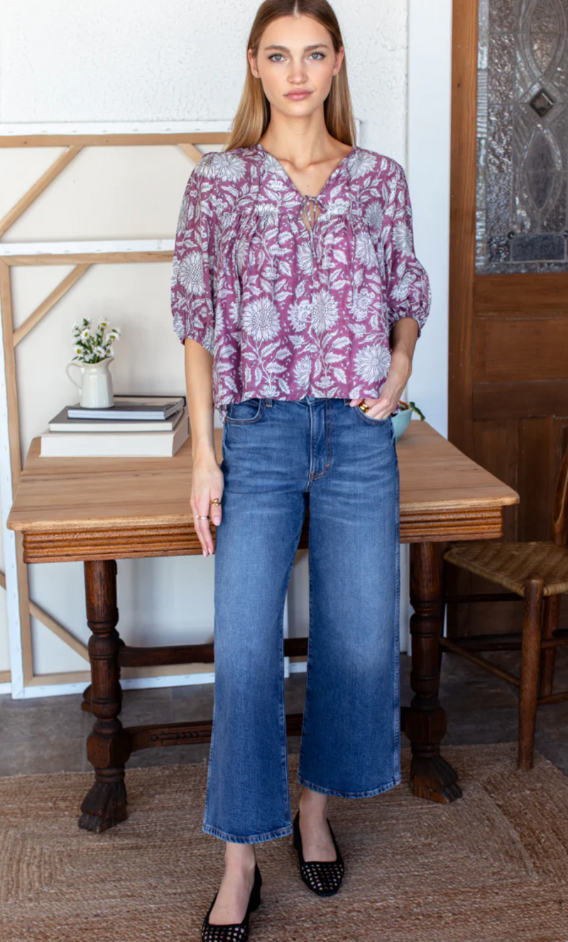 Puff Isla Top - Arles Purple