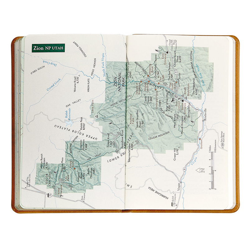 National Parks Pocket Atlas - Cognac Harness Leather