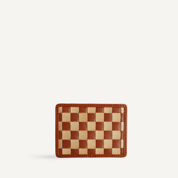 Nico Card Case - Caramel x Sienna Check