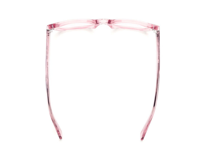 Bixby Reading Glasses - Polished Clear Pink
