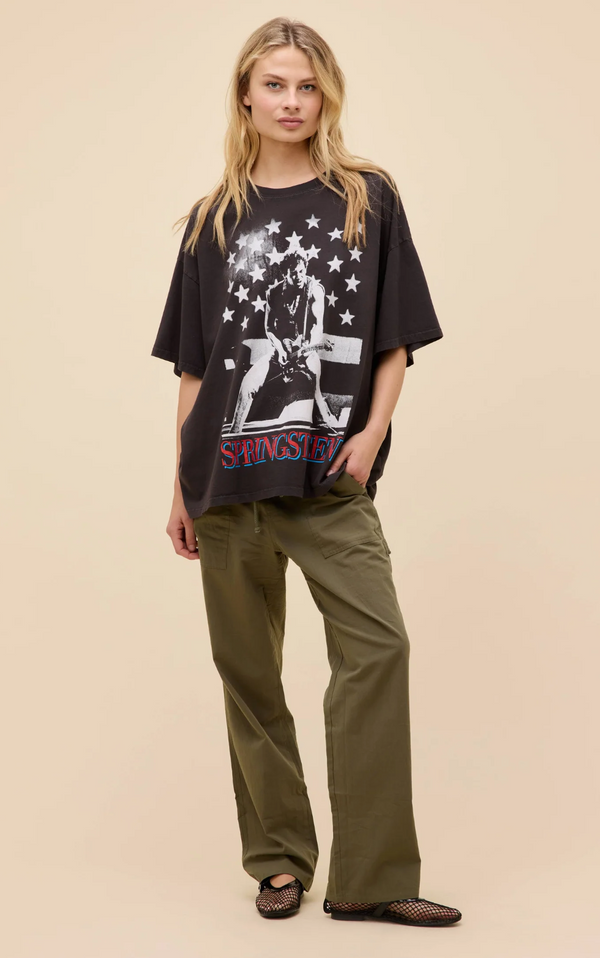 Bruce Springsteen Rockin America Merch Tee - Reactive Black