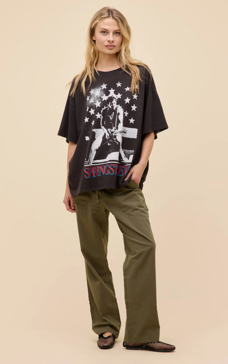 Bruce Springsteen Rockin America Merch Tee - Reactive Black