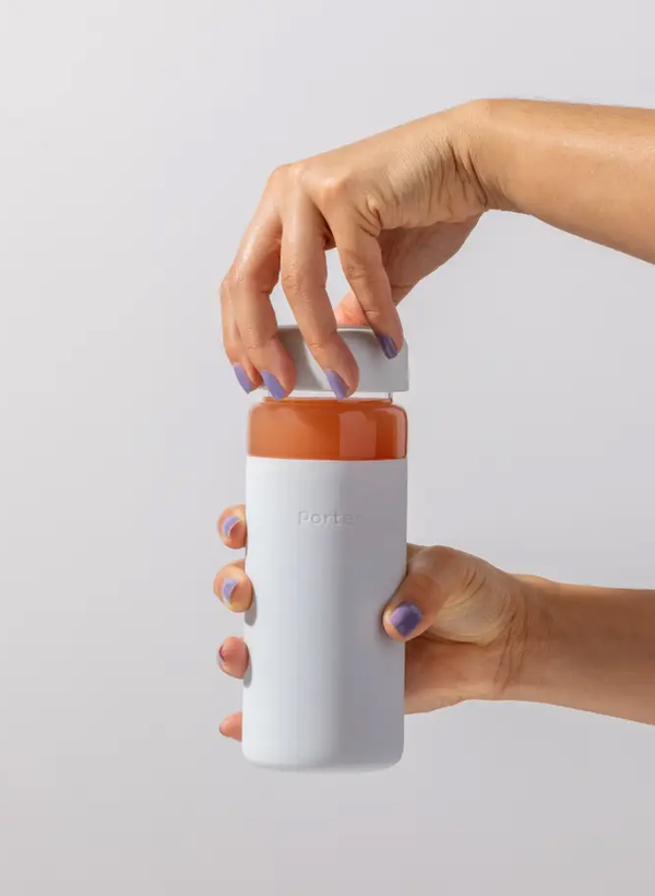 Reusable Glass16oz  Water Bottle - Slate