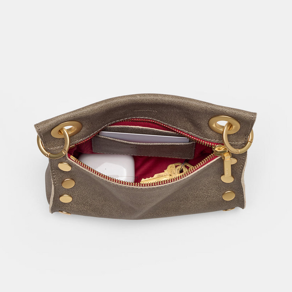 Tony Sml - Pewter/Brushed Gold Red Zip