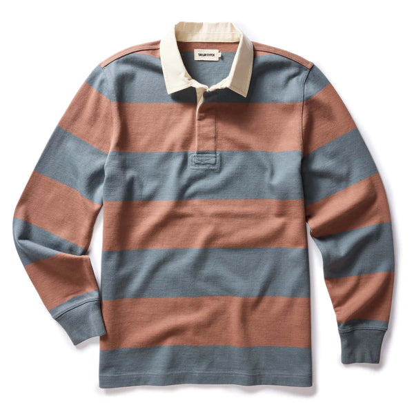 The Rugby Shirt - Faded Brick Stripe