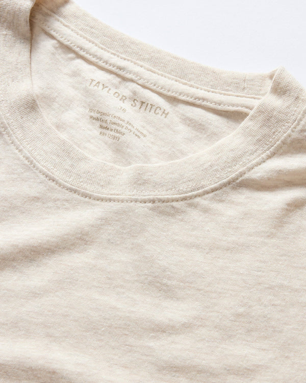 The Cotton Hemp Tee - Heather Oat