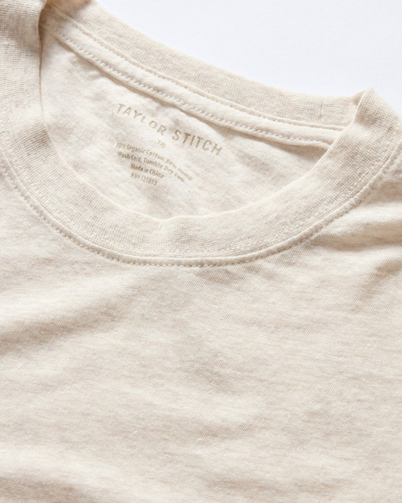 The Cotton Hemp Tee - Heather Oat