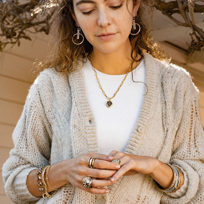 Kristal HInge Bangle - Honeyglow
