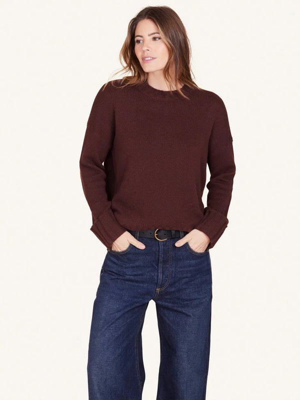 Mila Cashmere Crewneck - Currant