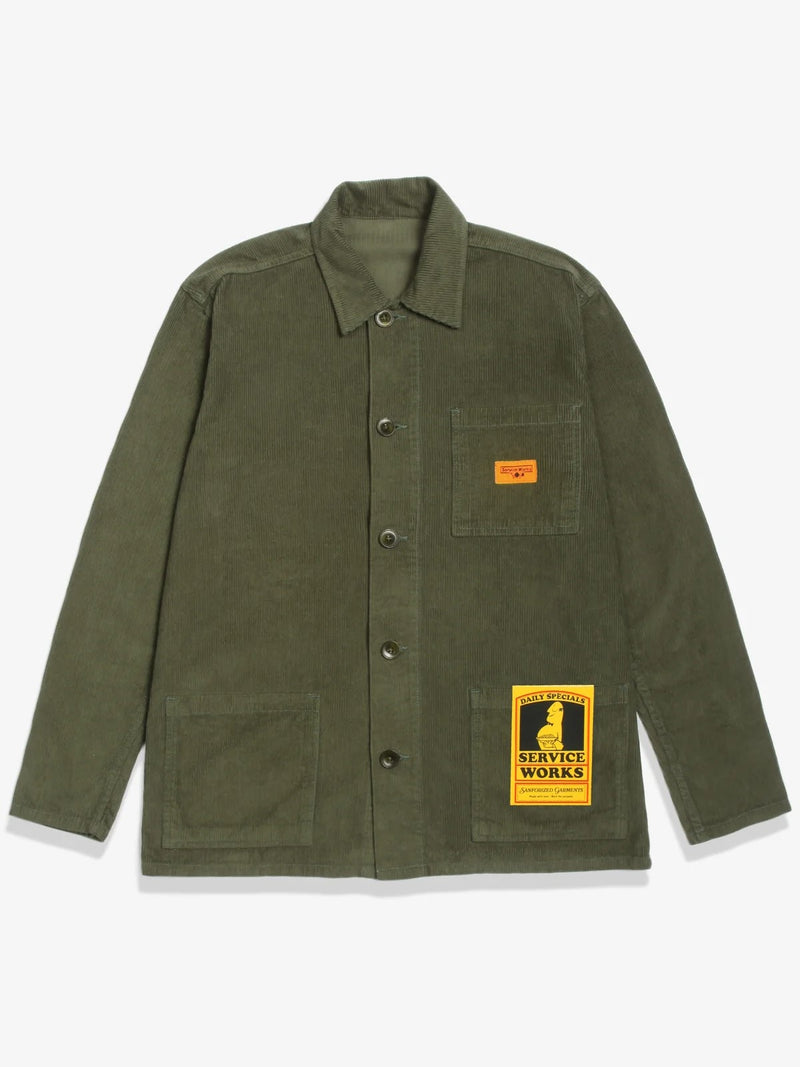 Corduroy Coverall Jacket - Olive