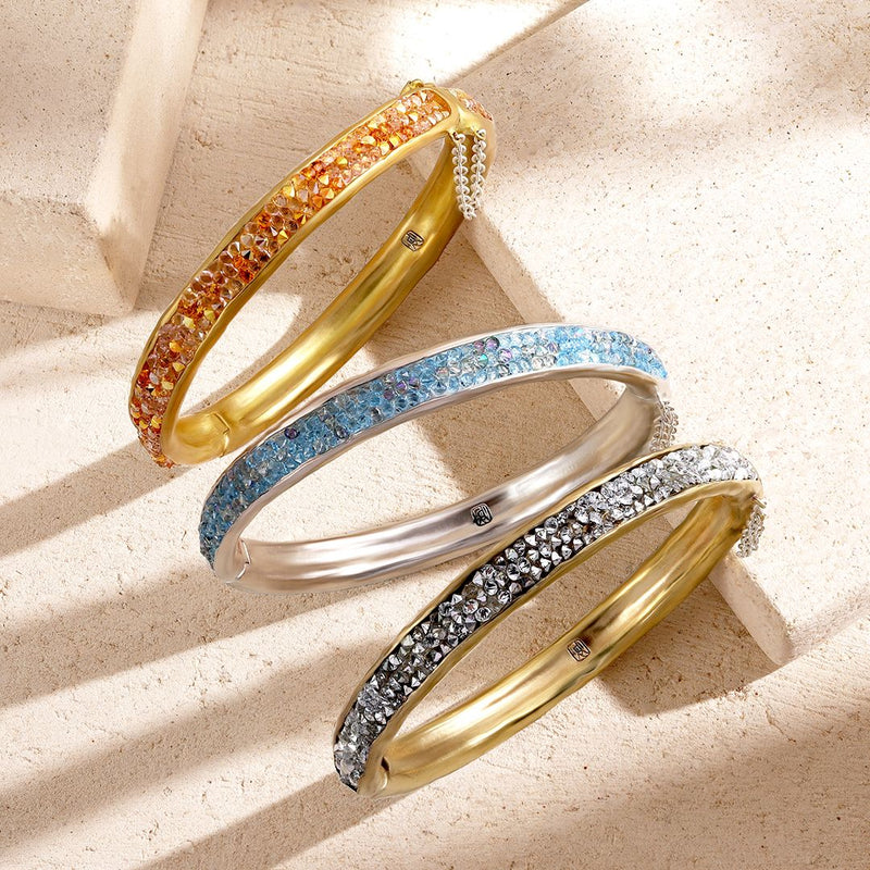 Kristal HInge Bangle - Honeyglow