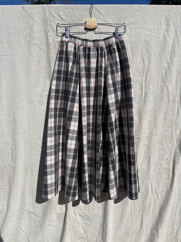 Lola Skirt - Dove Plaid