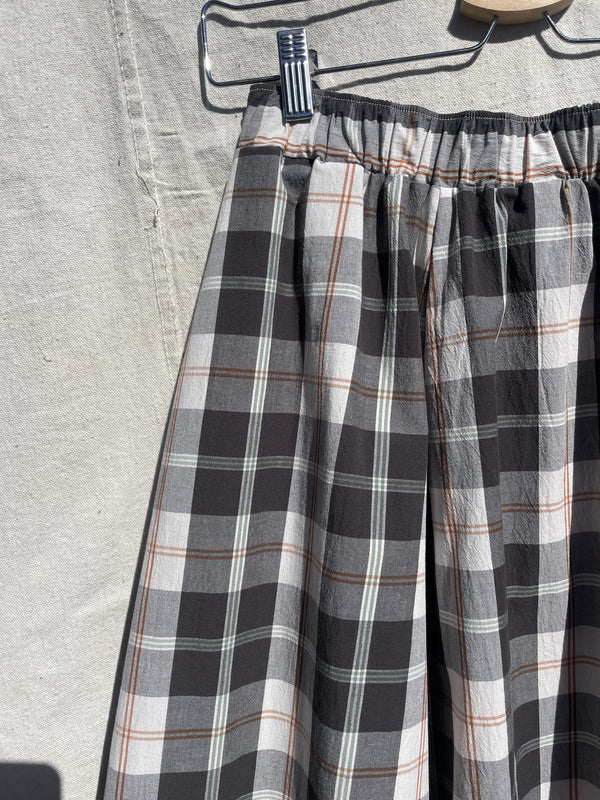 Lola Skirt - Dove Plaid