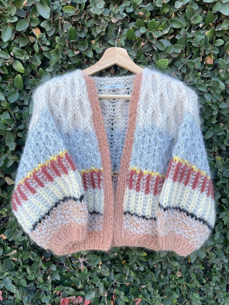 Mohair Stripes Galore Bomber Cardigan - Holiday