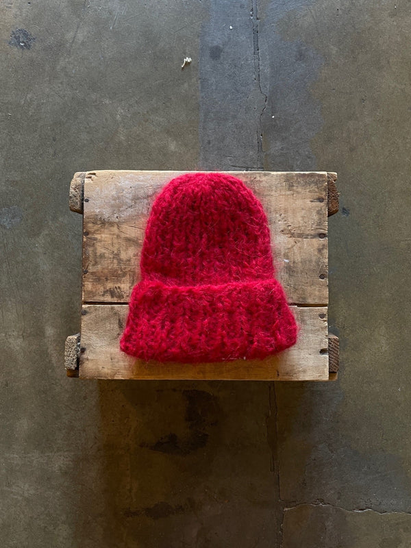 Alpaca Shaggy Hat - Red