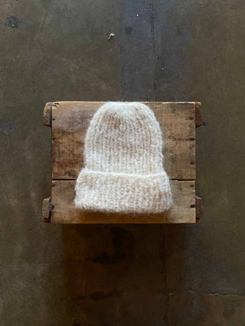 Alpaca Shaggy Hat - Creme