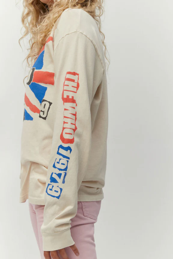 The Who 1979 Oversized LS Crew - Dirty White