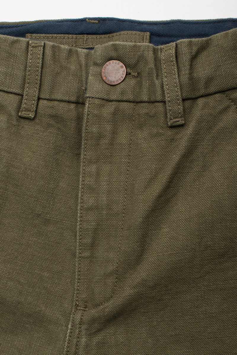 The Workers Slim Straight Chino - 14oz Army
