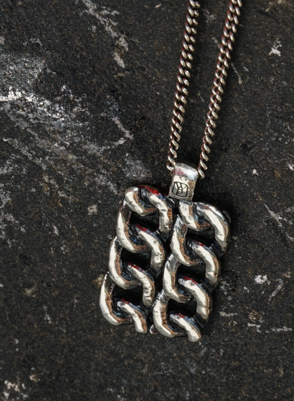 Chain Tag Necklace - Sterling Silver