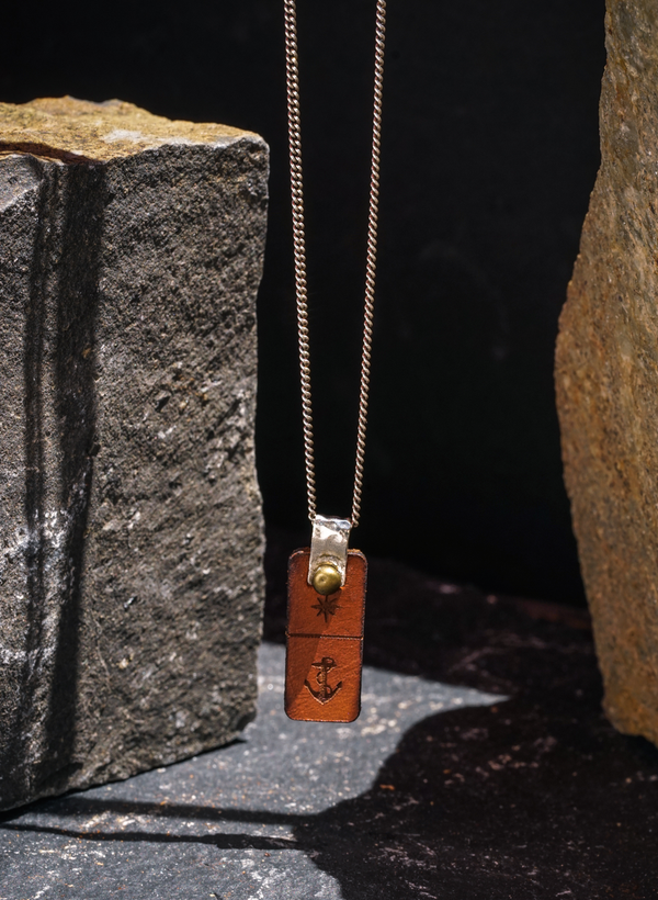 Leather Tag Necklace