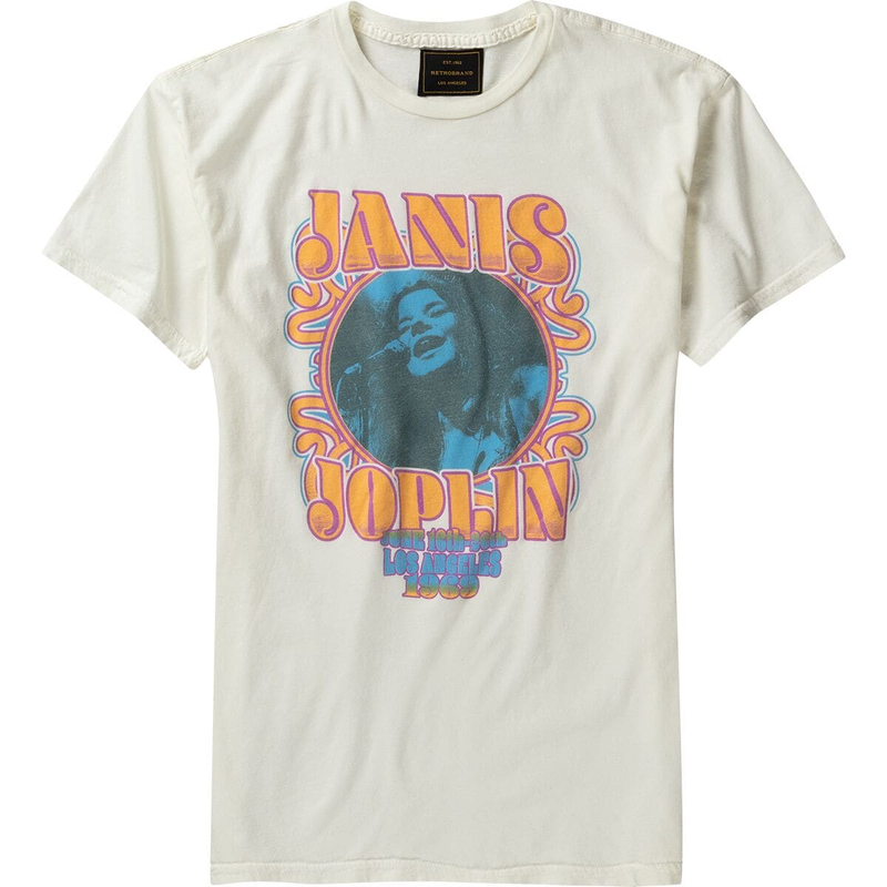 Janis Joplin Tee - Antique White