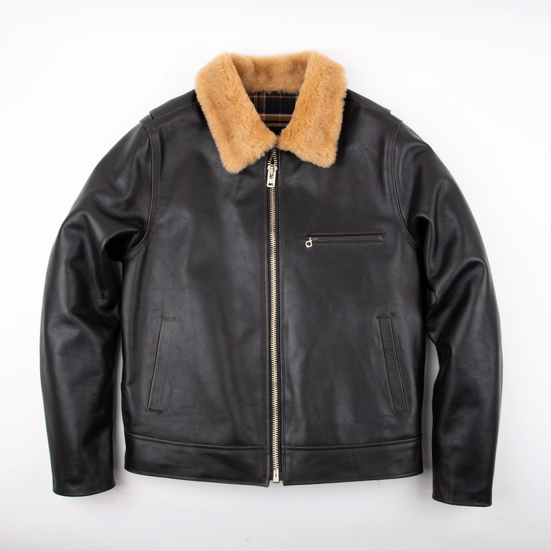 FJ-1 Leather Jacket - Black