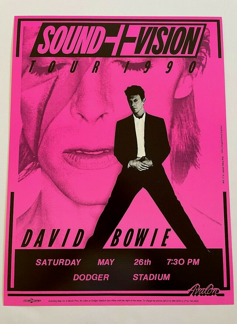 David Bowie Dodger Stadium Individual - Pink