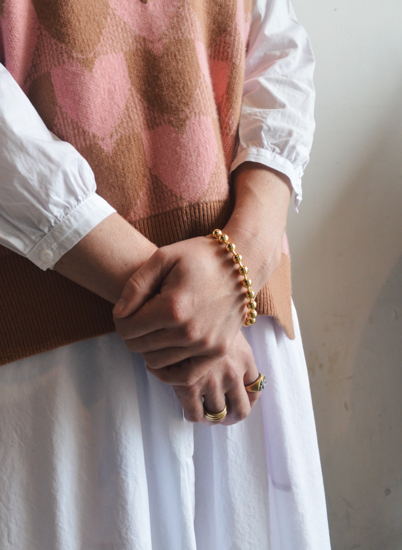 Foundry Ball Bracelet - Gold Plate