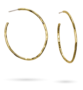 Airy Oval Hoops - Ceramic Coated Brass - Large