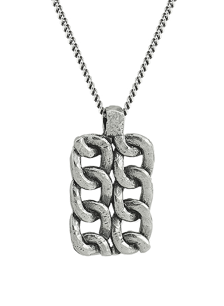 Chain Tag Necklace - Sterling Silver