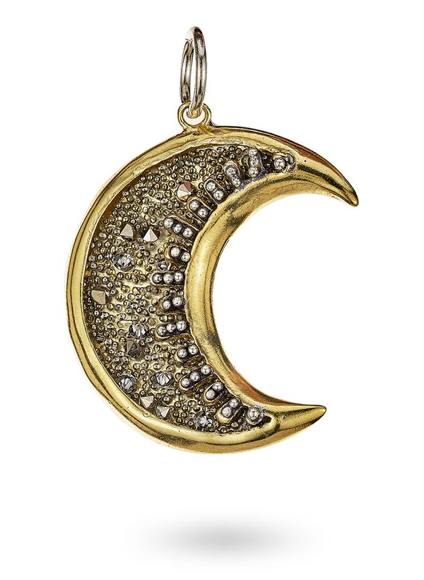Moonshadow Pendant - Medium - BR, SS, Kristal Crystals