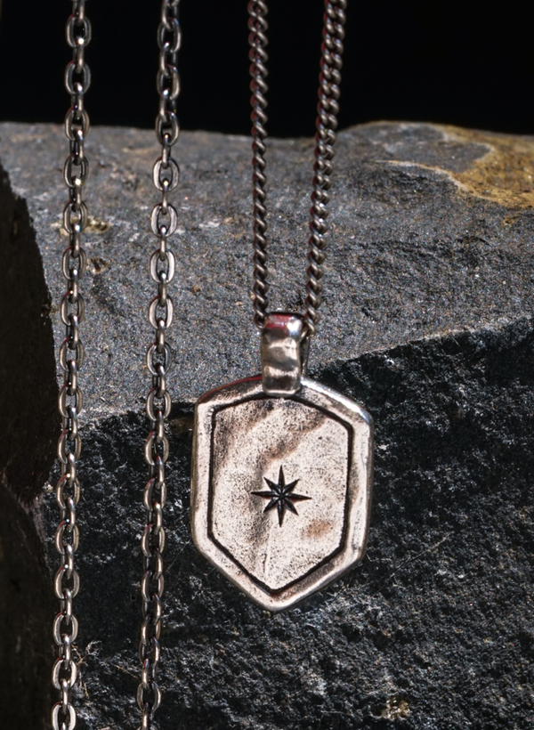 Star Shield Necklace - Sterling Silver