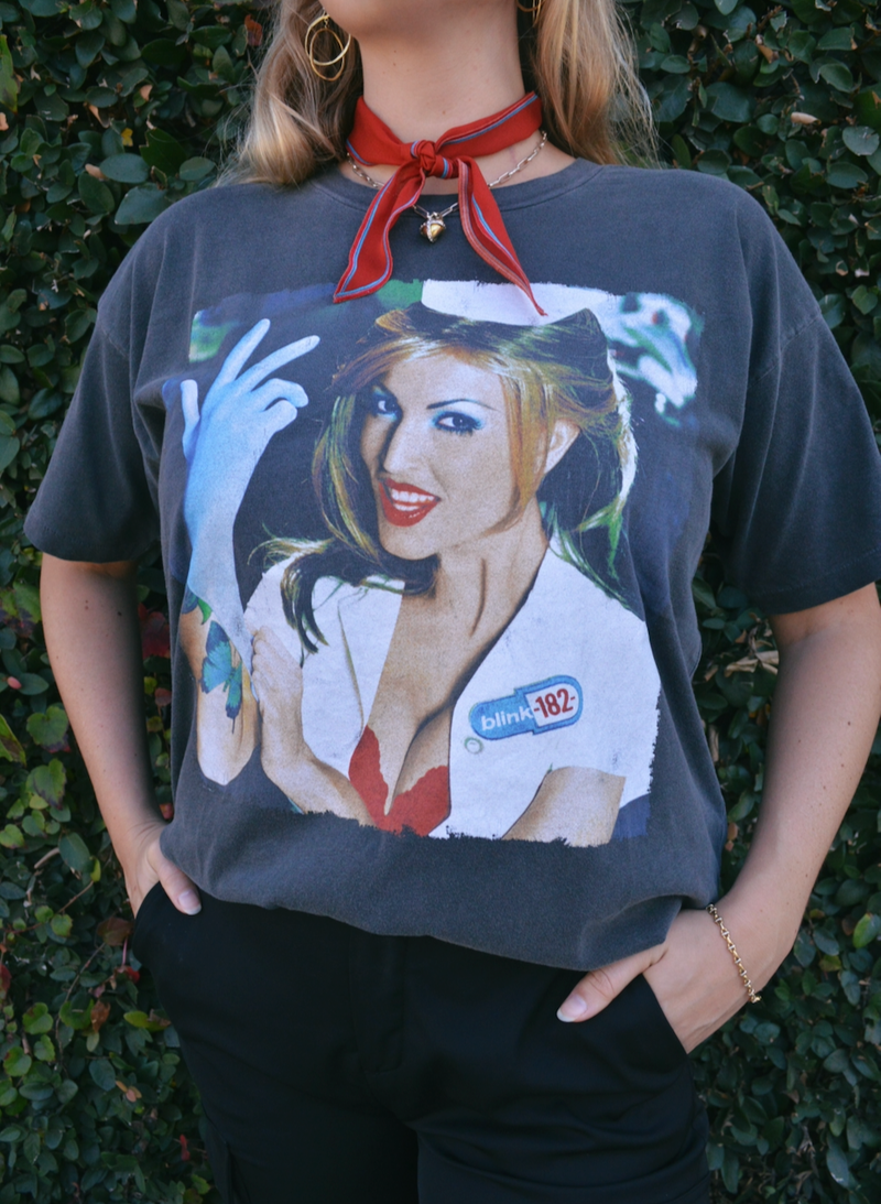 Blink 182 Enema of the State Merch Tee - Pigment Black