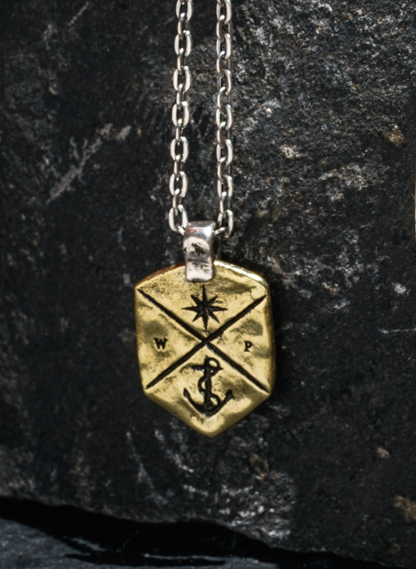 Coat of Arms Necklace - Sterling Silver and Brass