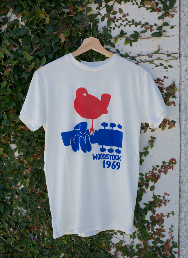 Woodstock 1969 Tee - Antique White /Blue /Red