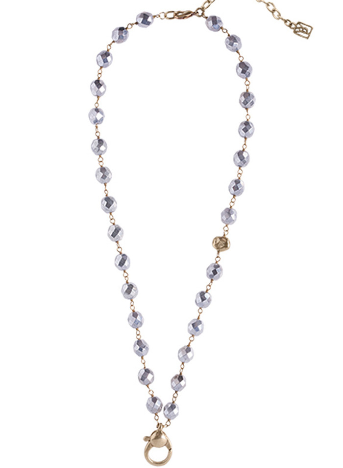 Ensemble Necklace - Brass & Bright Silver Beads
