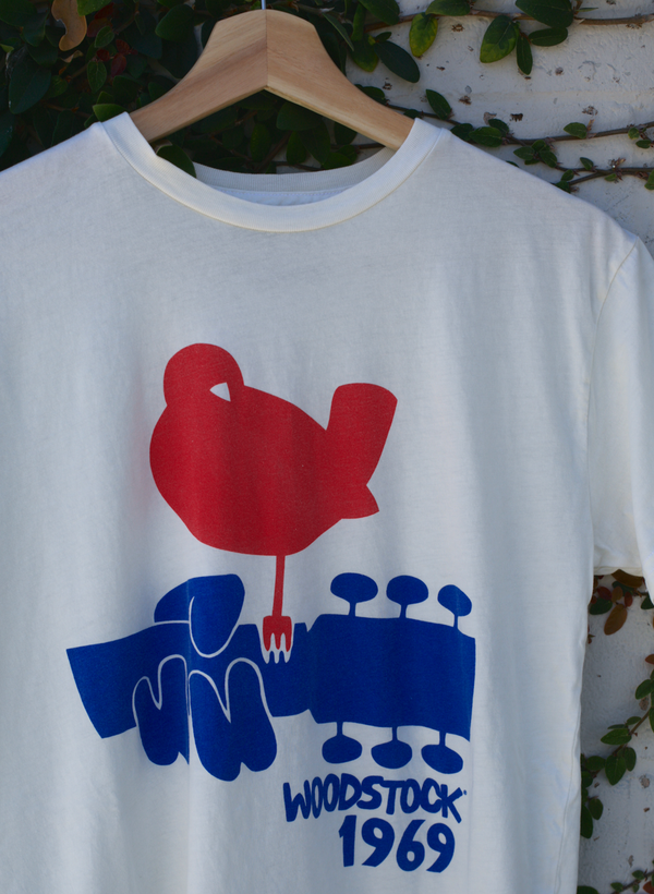 Woodstock 1969 Tee - Antique White /Blue /Red
