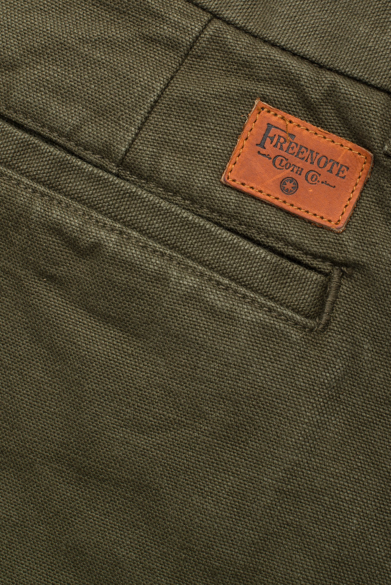 The Workers Slim Straight Chino - 14oz Army