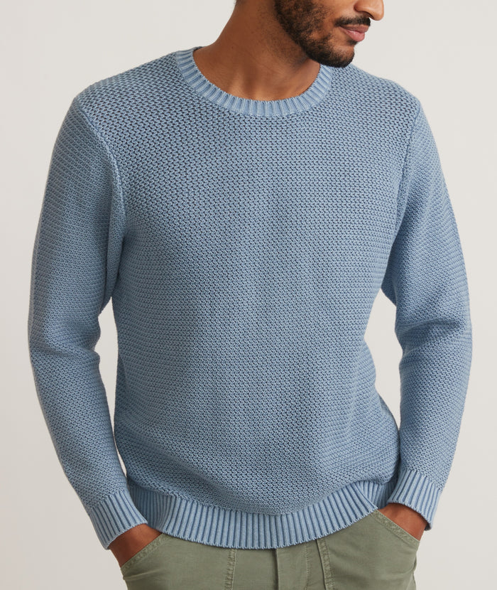 Garment Dye Crew Sweater - Coronet Blue