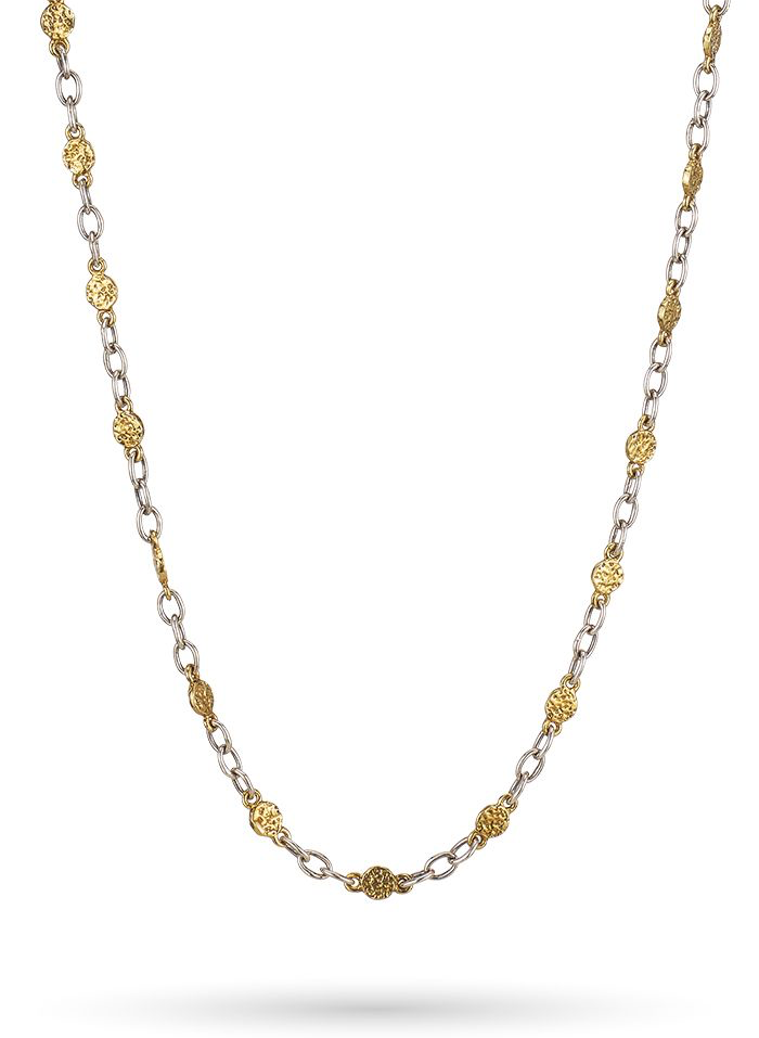 Wayfinder Chain - Sterling Silver & Brass - 22"