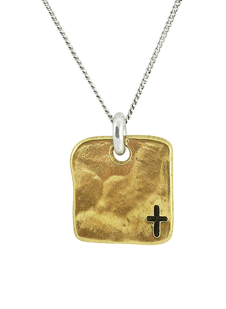 Small Cross Tag Necklace