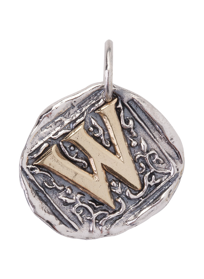 Century Insignia Charm -W- Sterling Silver & Brass